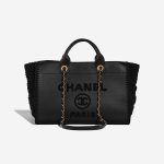 Chanel Deauville Medium Black Front  | Sell your designer bag on Saclab.com