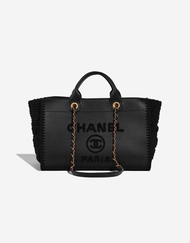 Chanel Deauville Medium Black Front  | Sell your designer bag on Saclab.com