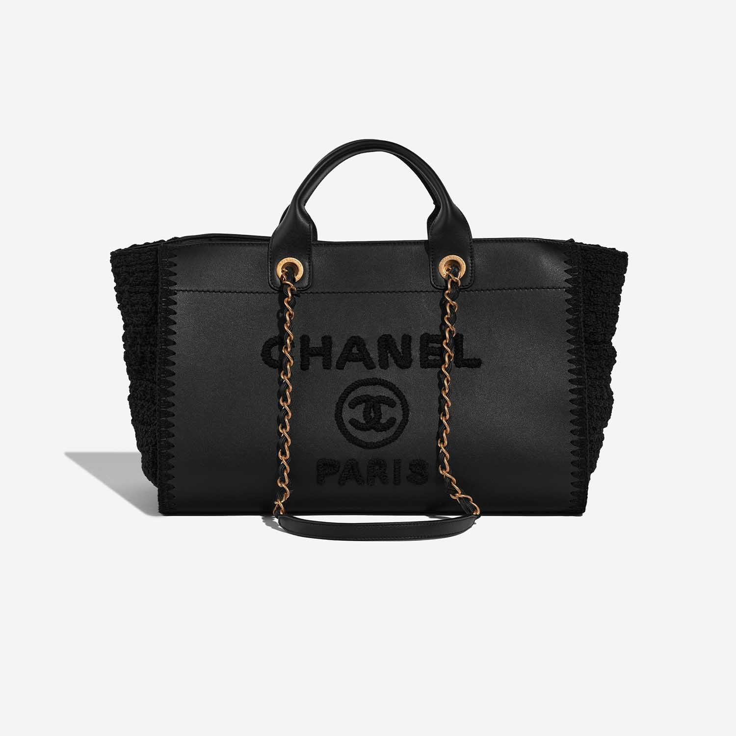 Chanel Deauville Medium Black Front  | Sell your designer bag on Saclab.com