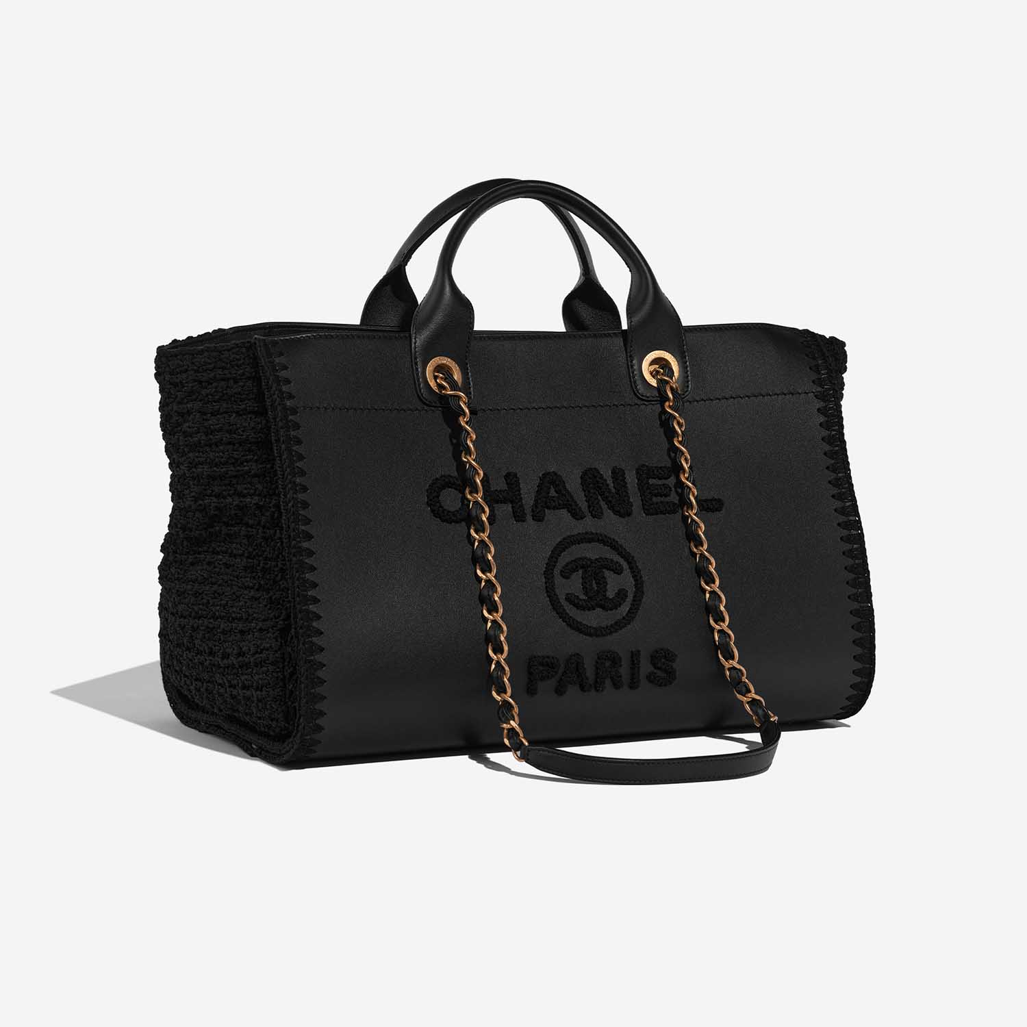 Chanel Deauville Medium Black Side Front  | Sell your designer bag on Saclab.com