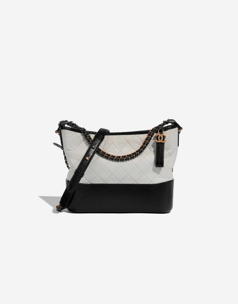 Chanel Gabrielle Medium Black-White Front  | Sell your designer bag on Saclab.com