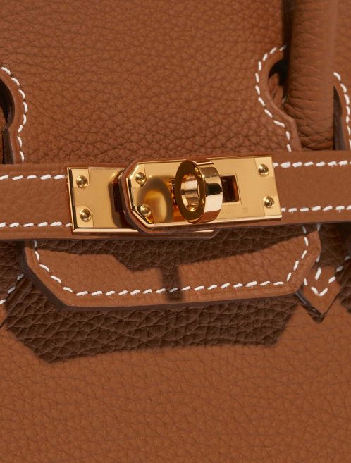 Hermès Birkin 25 Gold Closing System  | Sell your designer bag on Saclab.com