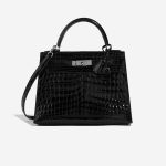 Hermès Kelly 28 Black Front  | Sell your designer bag on Saclab.com