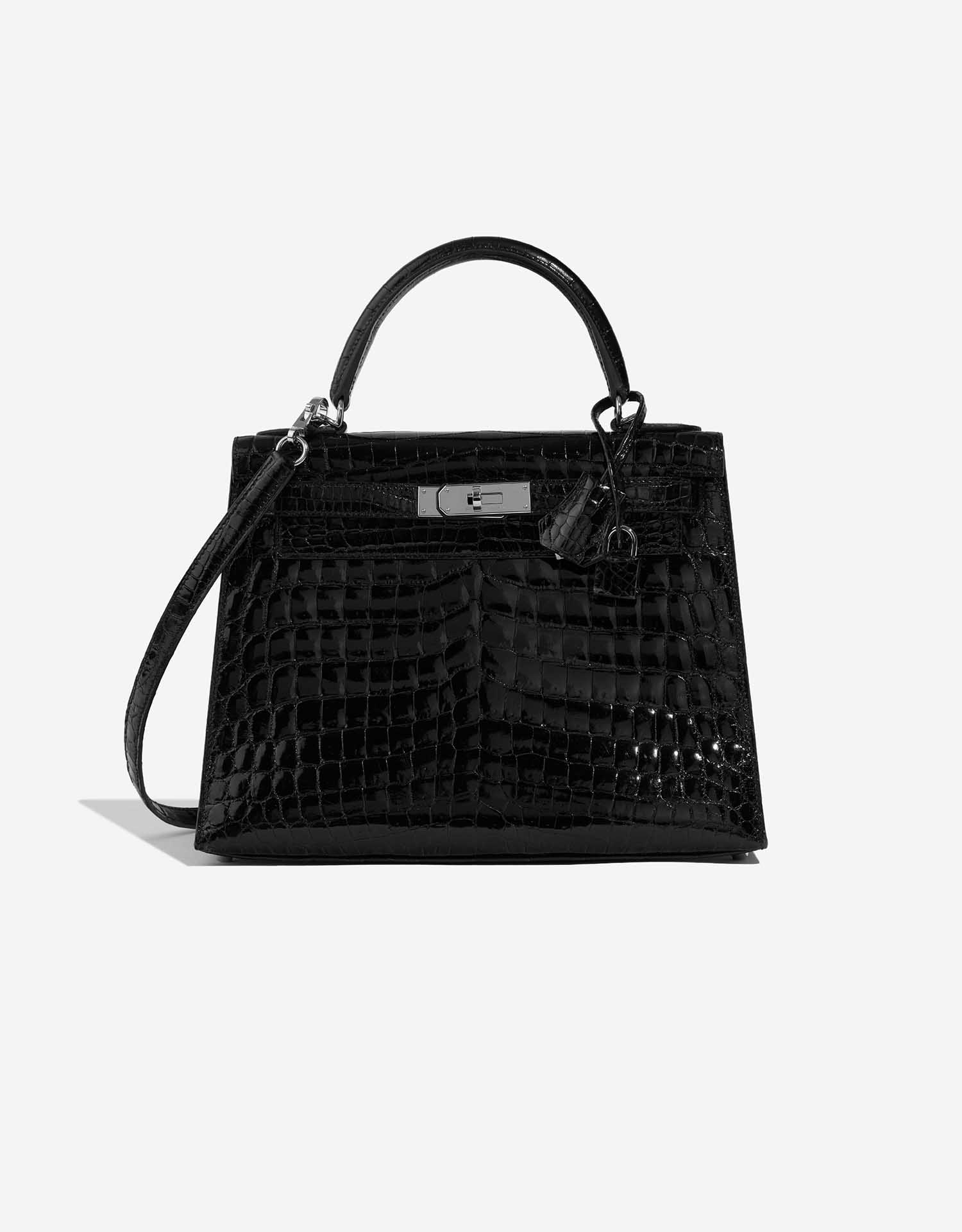 Hermes kelly black discount crocodile