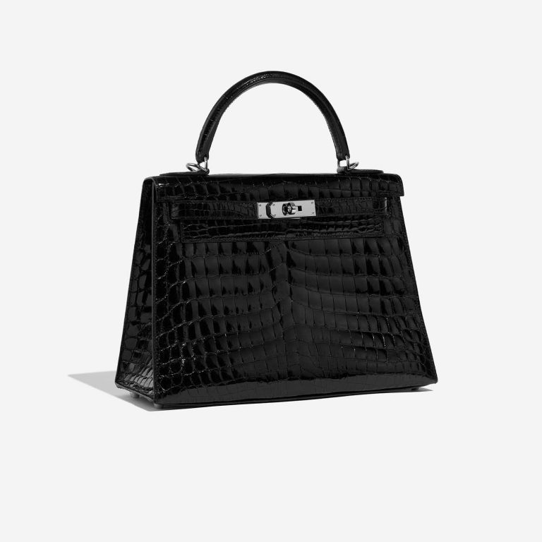 Hermès Kelly 28 Black Side Front  | Sell your designer bag on Saclab.com