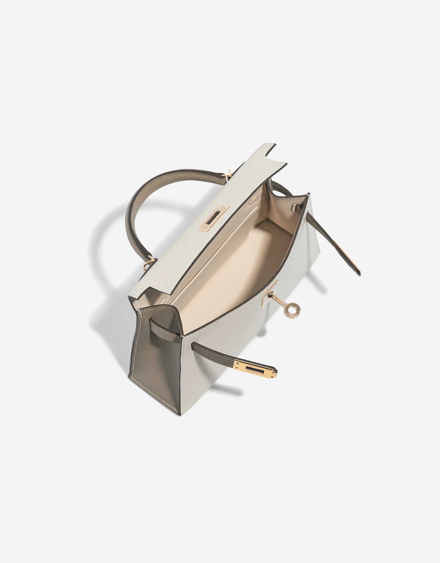 Hermès Kelly Mini Craie-GrisAsphalte Inside | Verkaufen Sie Ihre Designer-Tasche auf Saclab.com