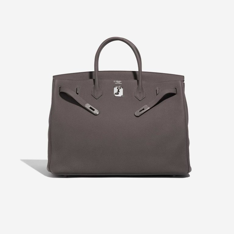 Hermès BirkinHSS 40 Etain-Malachite Front Open | Verkaufen Sie Ihre Designer-Tasche auf Saclab.com