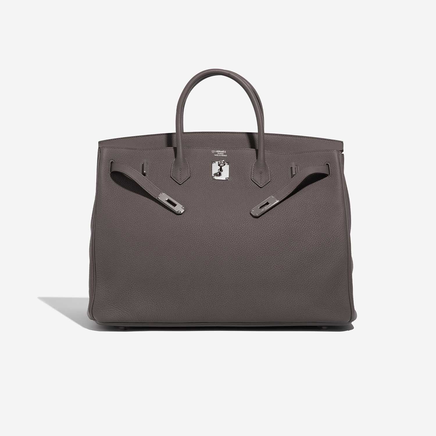 Hermès BirkinHSS 40 Etain-Malachite Front Open | Sell your designer bag on Saclab.com
