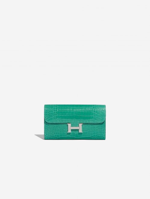 Hermès Constance Brieftasche VertJade Front | Verkaufen Sie Ihre Designer-Tasche auf Saclab.com
