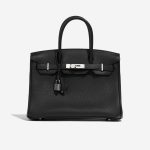 Pre-owned Hermès bag Birkin 3in1 30 Togo / Toile H / Swift Black / Ecru Black Front | Sell your designer bag on Saclab.com