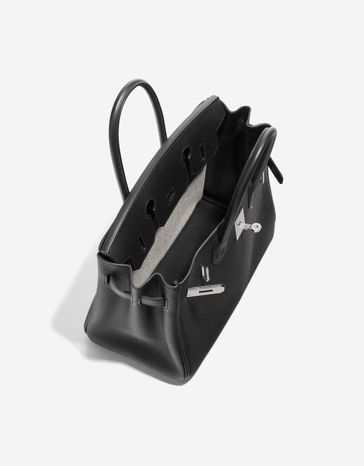 Hermes Birkin 30cm Bag H Toile Canvas Swift Calfskin Leather Palladium  Hardware, Noir CK89 - SYMode Vip