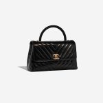 Chanel TimelessHandle Medium Black Side Front  | Sell your designer bag on Saclab.com