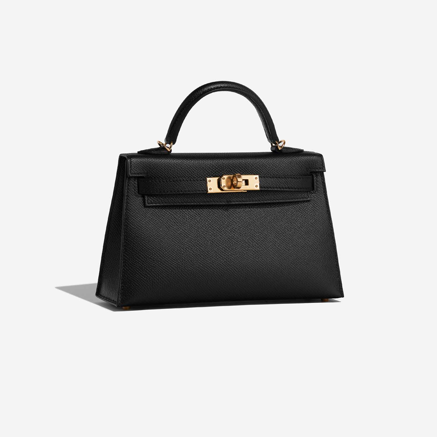 Hermès Kelly Mini Schwarz Side Front | Verkaufen Sie Ihre Designer-Tasche auf Saclab.com