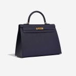 Hermès Kelly 35 BleuSaphir-Geranium Side Front  | Sell your designer bag on Saclab.com
