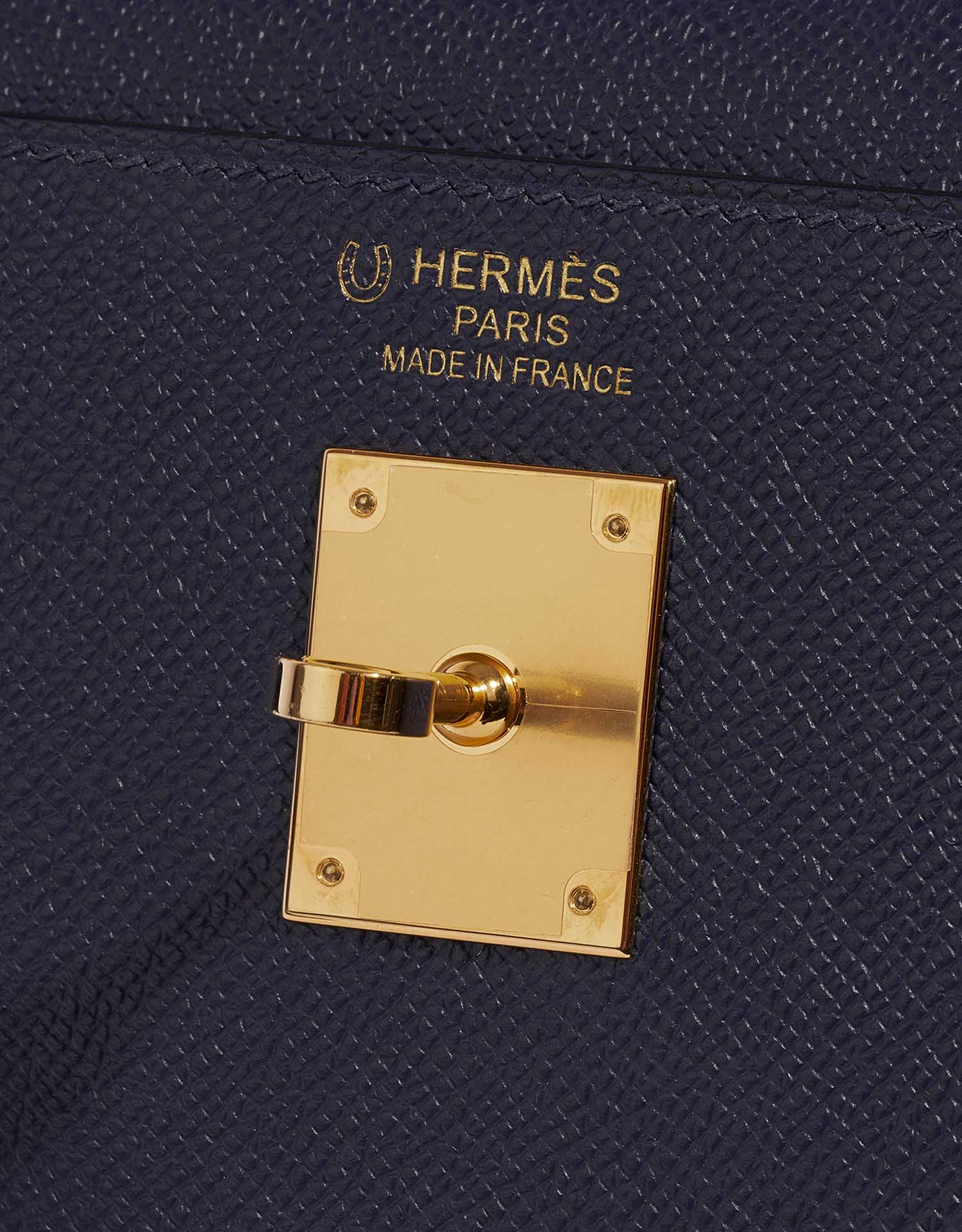 Hermès Kelly 35 BleuSaphir-Geranium Logo  | Sell your designer bag on Saclab.com