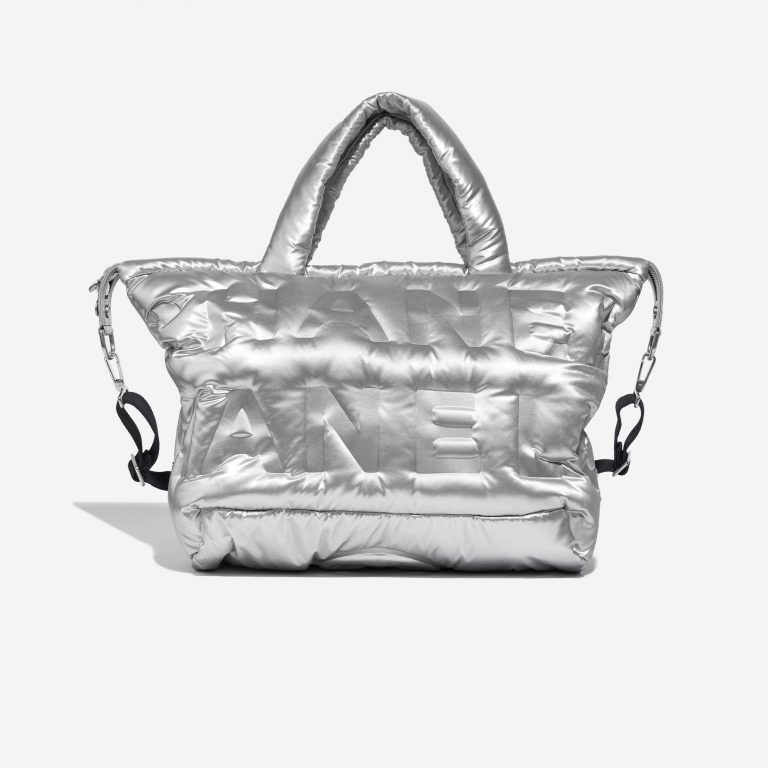 Chanel ShoppingTote Silver Front  | Sell your designer bag on Saclab.com