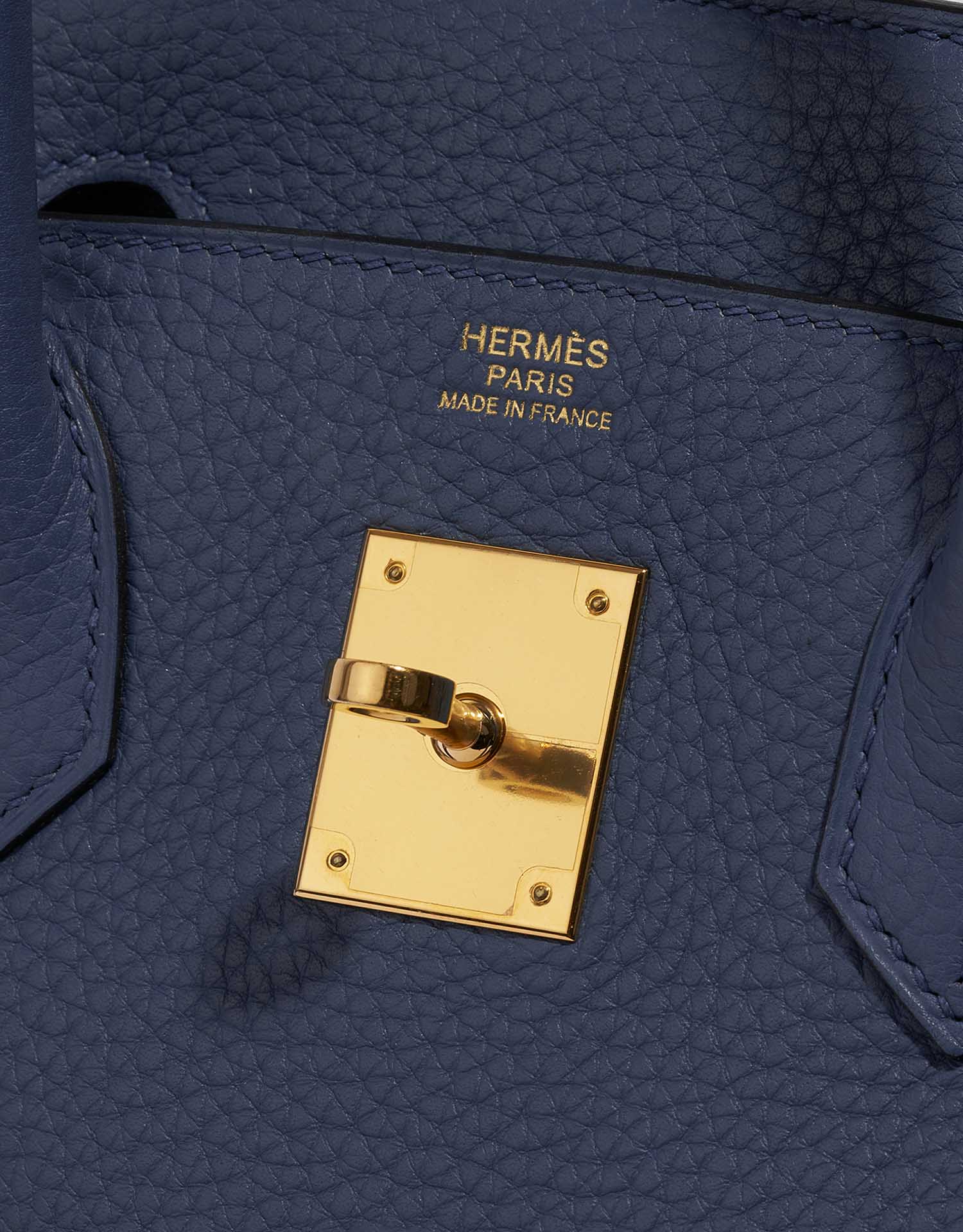 Hermès Birkin 30 BleuRoyal Logo  | Sell your designer bag on Saclab.com