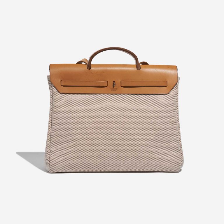 Hermès Herbag 39 SableNatural-Ecru Back | Verkaufen Sie Ihre Designer-Tasche auf Saclab.com