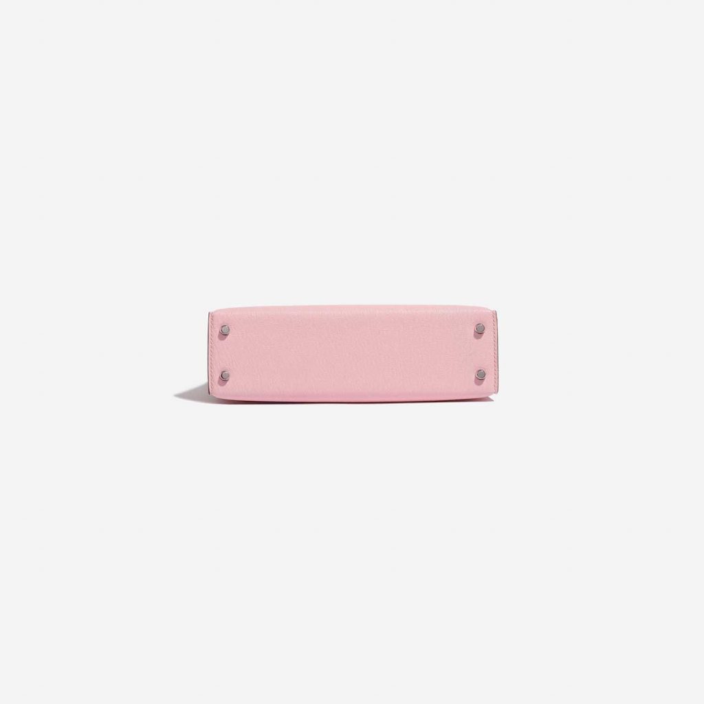 Portefeuille HERMÈS Triple Pli Kelly En Chèvre Du Japon - Rose - Occasion (18,5x11x1,8 Cm)