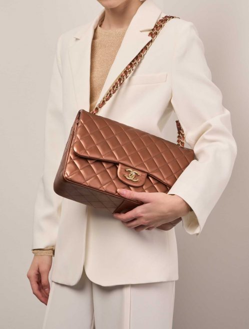 Chanel Timeless Jumbo Copper Sizes Worn | Sell your designer bag on Saclab.com