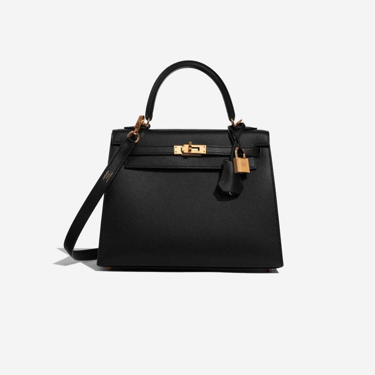 Hermès Kelly 25 Black Front  | Sell your designer bag on Saclab.com