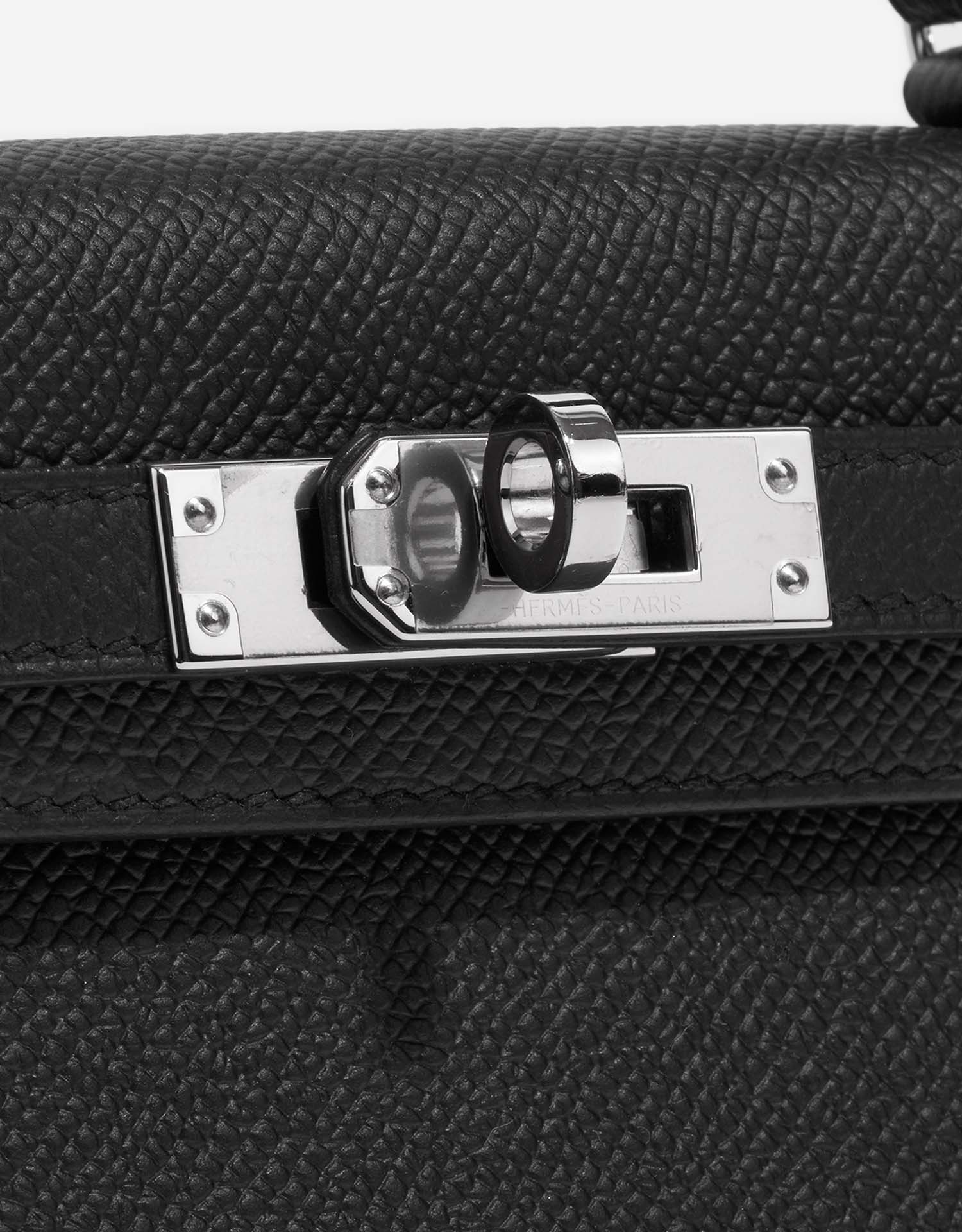 Hermès Kelly Mini Schwarz Verschluss-System | Verkaufen Sie Ihre Designer-Tasche auf Saclab.com