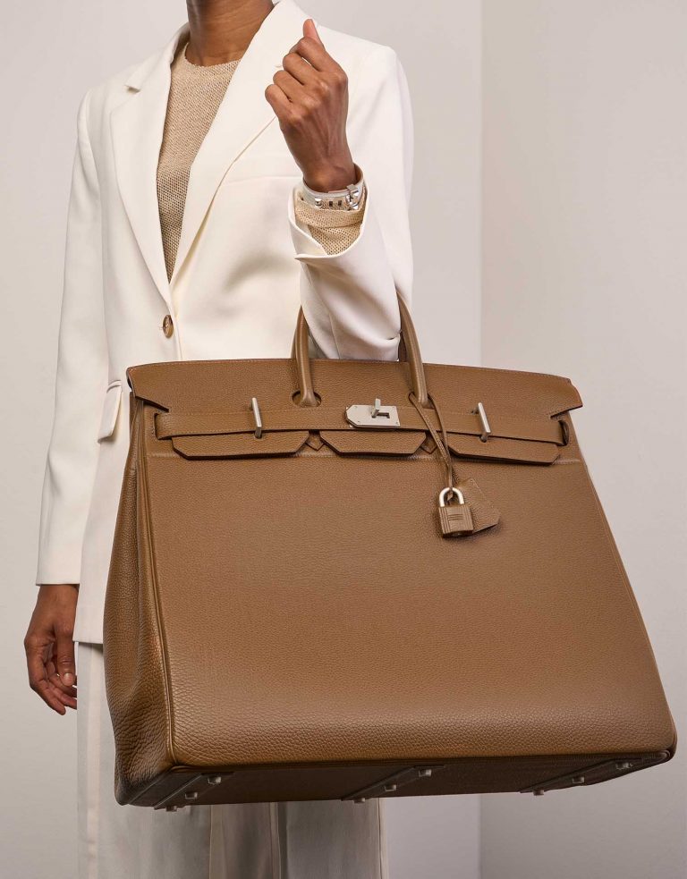 Hermès HautÀCourroies 50 Alezan Front  | Sell your designer bag on Saclab.com