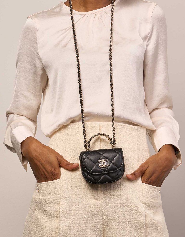 Sac Chanel d'occasion Timeless Micro Handle Lamb Black Black | Vendez votre sac de créateur sur Saclab.com