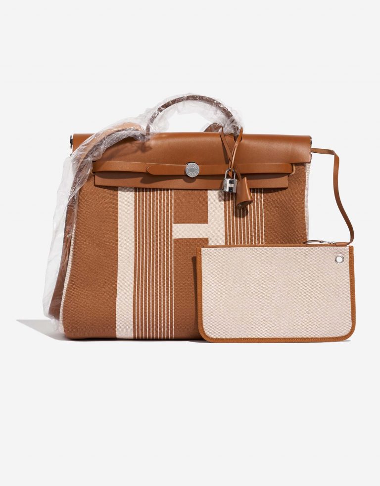 Hermès Herbag 39 Fauve-Ecru-Beige Front  | Sell your designer bag on Saclab.com