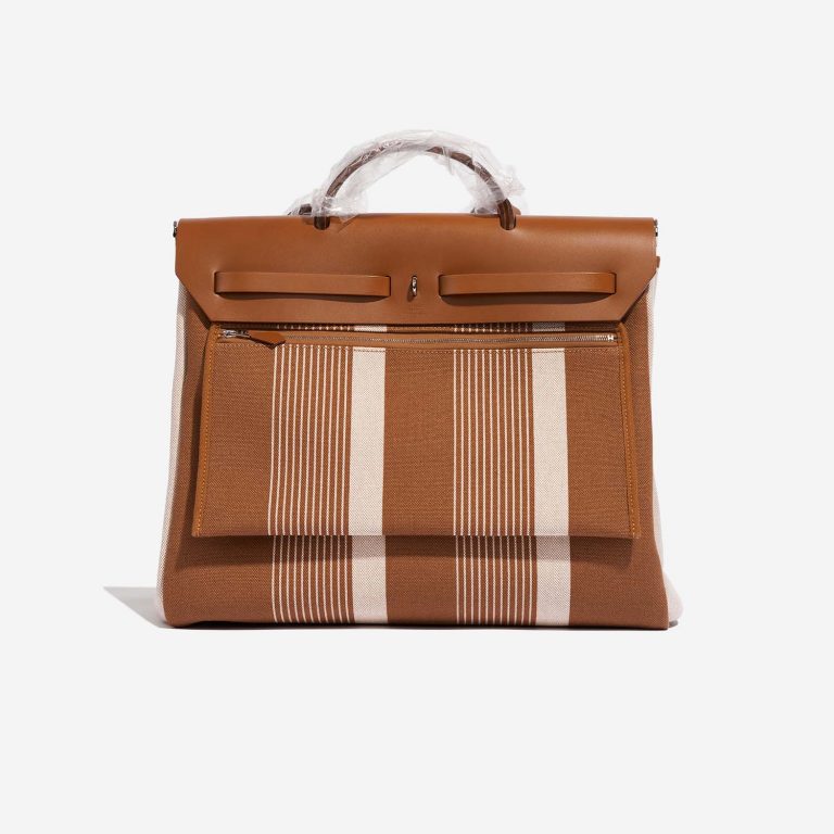 Hermès Herbag 39 Fauve-Ecru-Beige Back | Vendez votre sac de créateur sur Saclab.com