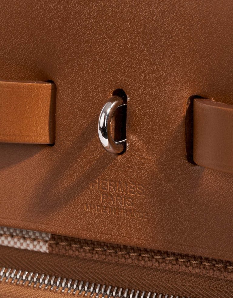 Hermès Herbag 39 Fauve-Ecru-Beige Logo | Vendez votre sac de créateur sur Saclab.com