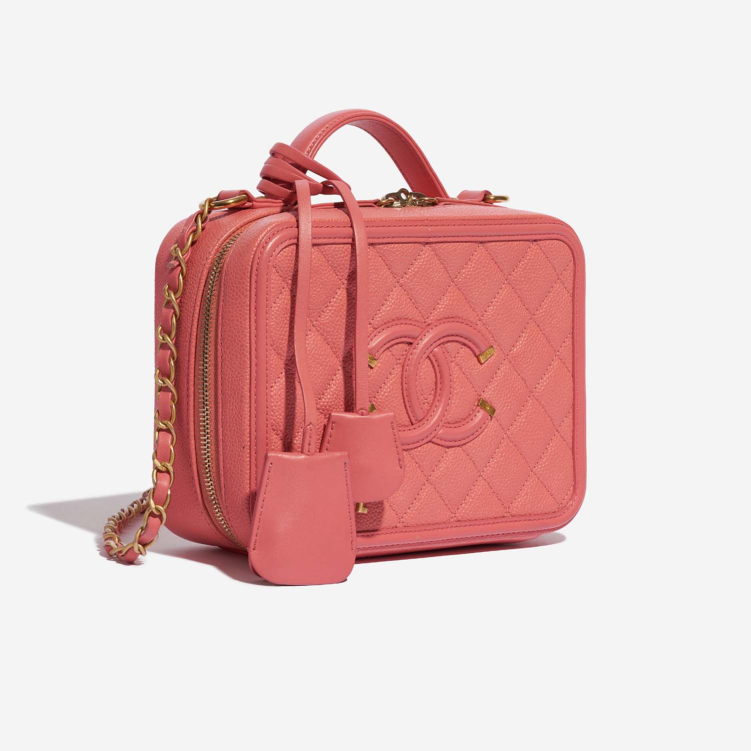 Chanel Vanity Medium Pink Side Front | Vendez votre sac de créateur sur Saclab.com