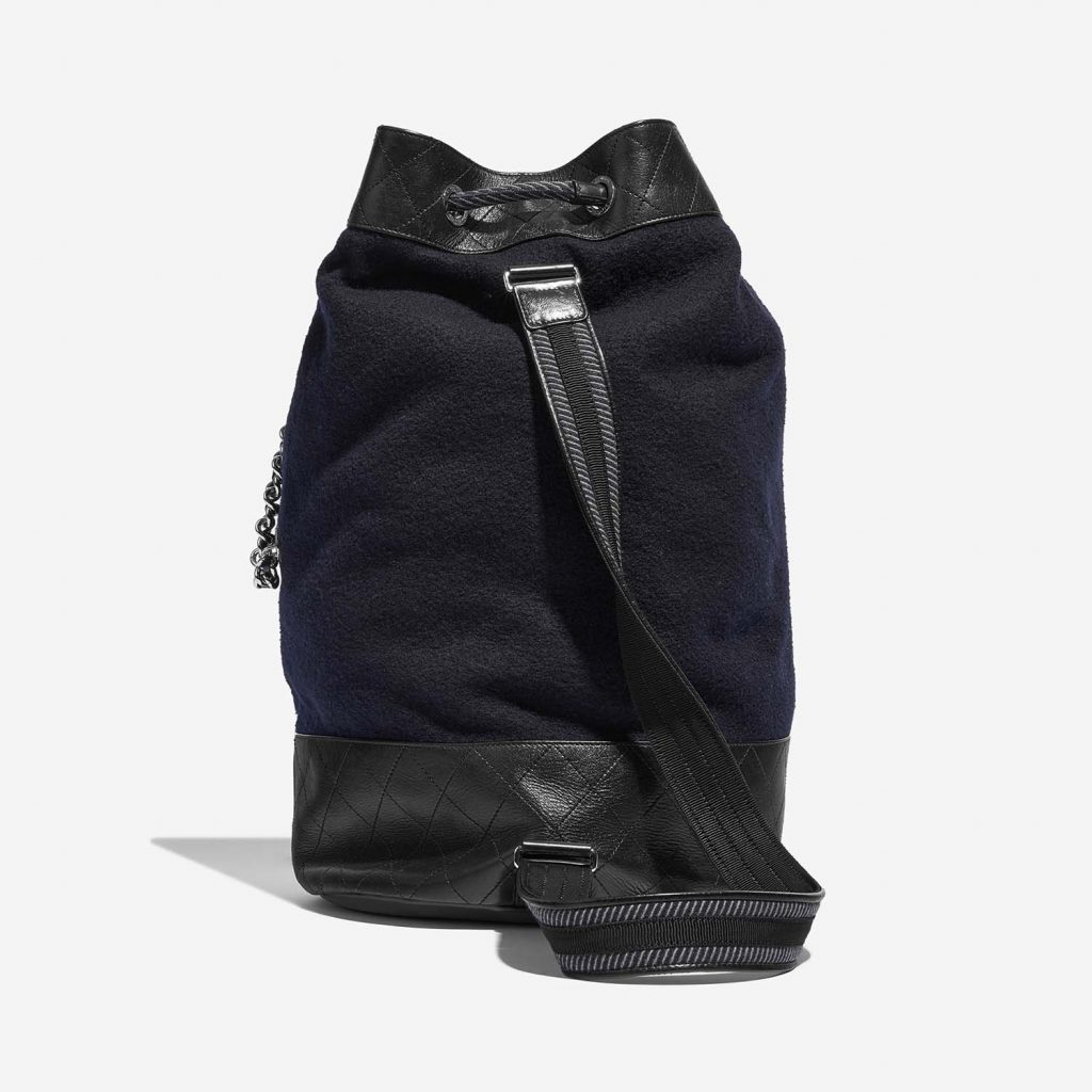 Chanel Backpack Wool / Lamb Blue / Black SACLÀB