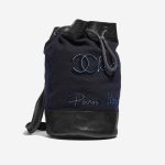 Chanel Backpack Blue-Black Side Front  | Sell your designer bag on Saclab.com