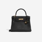 Hermès Kelly 28 Black-Trench Front | Verkaufen Sie Ihre Designer-Tasche auf Saclab.com