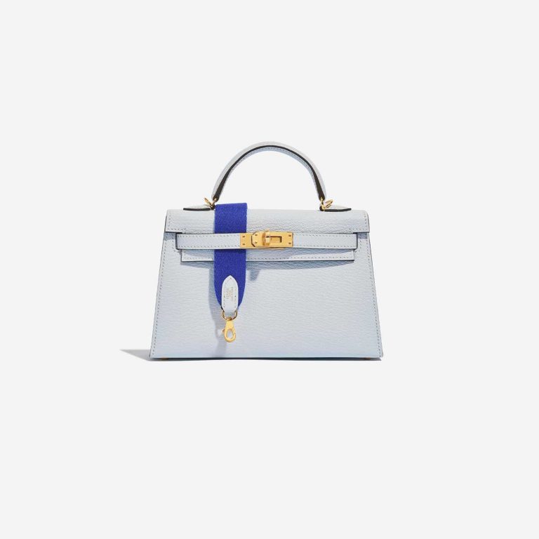 Hermès Kelly Mini BleuBrume Front  | Sell your designer bag on Saclab.com