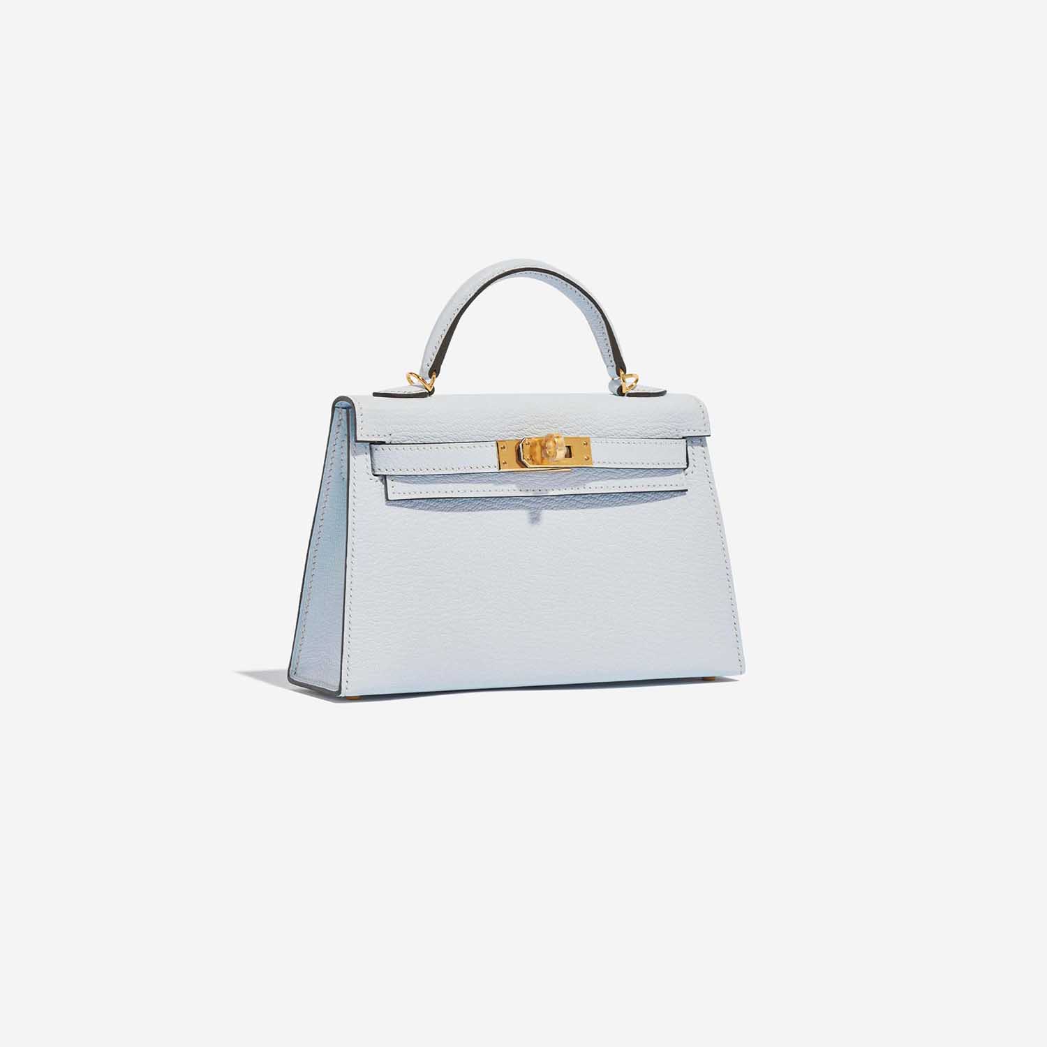 Hermès Kelly Mini BleuBrume Side Front | Verkaufen Sie Ihre Designer-Tasche auf Saclab.com