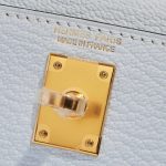 Hermès Kelly Mini BleuBrume Logo  | Sell your designer bag on Saclab.com