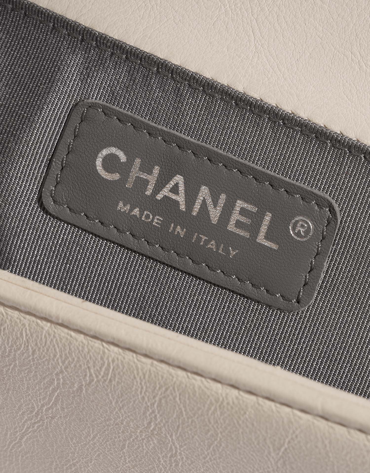 Chanel Boy OldMedium Beige Logo  | Sell your designer bag on Saclab.com