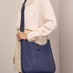 Hermès Evelyne 29 BleuSapphire Sizes Worn | Sell your designer bag on Saclab.com