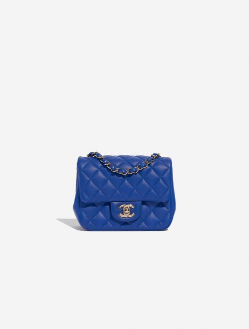 Chanel Timeless MiniSquare ElectriqueBlue Front  | Sell your designer bag on Saclab.com