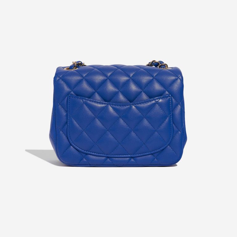 Chanel Timeless MiniSquare ElectriqueBlue Back  | Sell your designer bag on Saclab.com