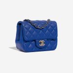 Chanel Timeless MiniSquare ElectriqueBlue Side Front  | Sell your designer bag on Saclab.com