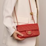 Chanel Timeless MiniRectangular Coral Sizes Worn | Sell your designer bag on Saclab.com