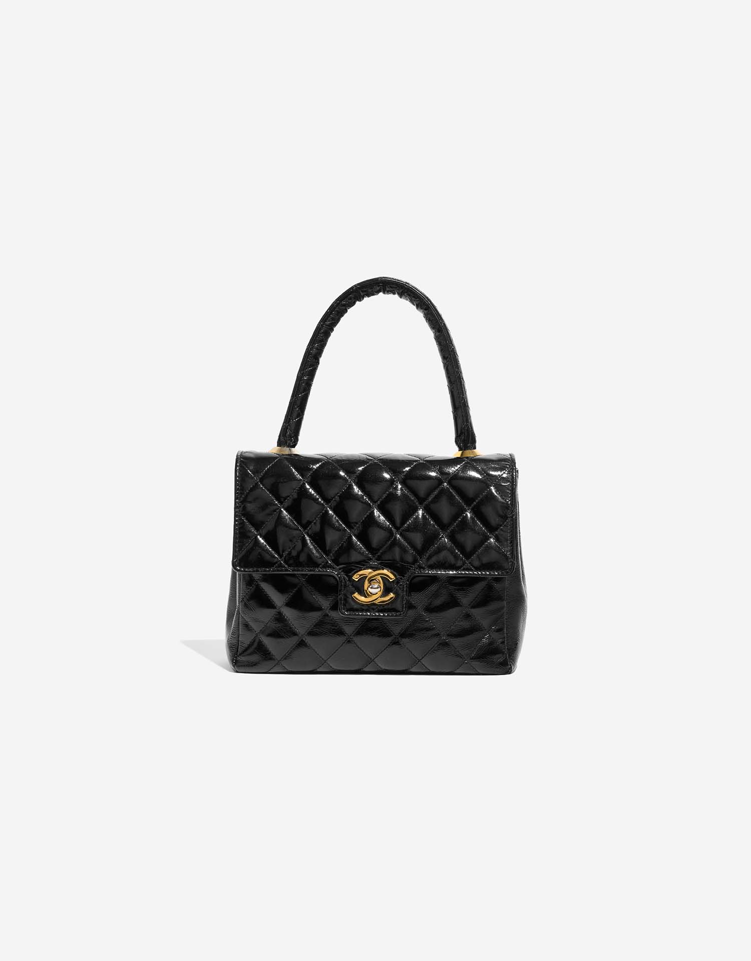 Chanel Timeless Mini Square Patent Leather Black | SACLÀB