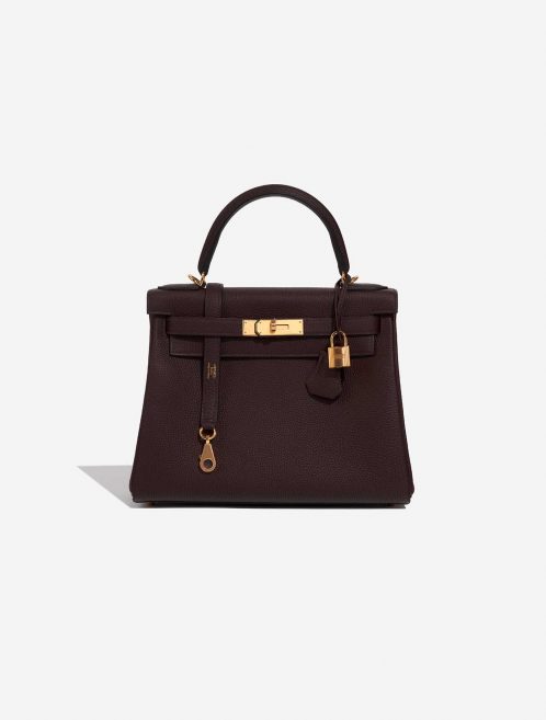 Hermès Kelly 28 RougeSellier Front  | Sell your designer bag on Saclab.com