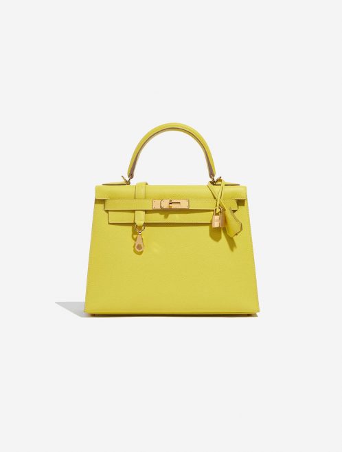 Hermès Kelly 28 Lime Front  | Sell your designer bag on Saclab.com