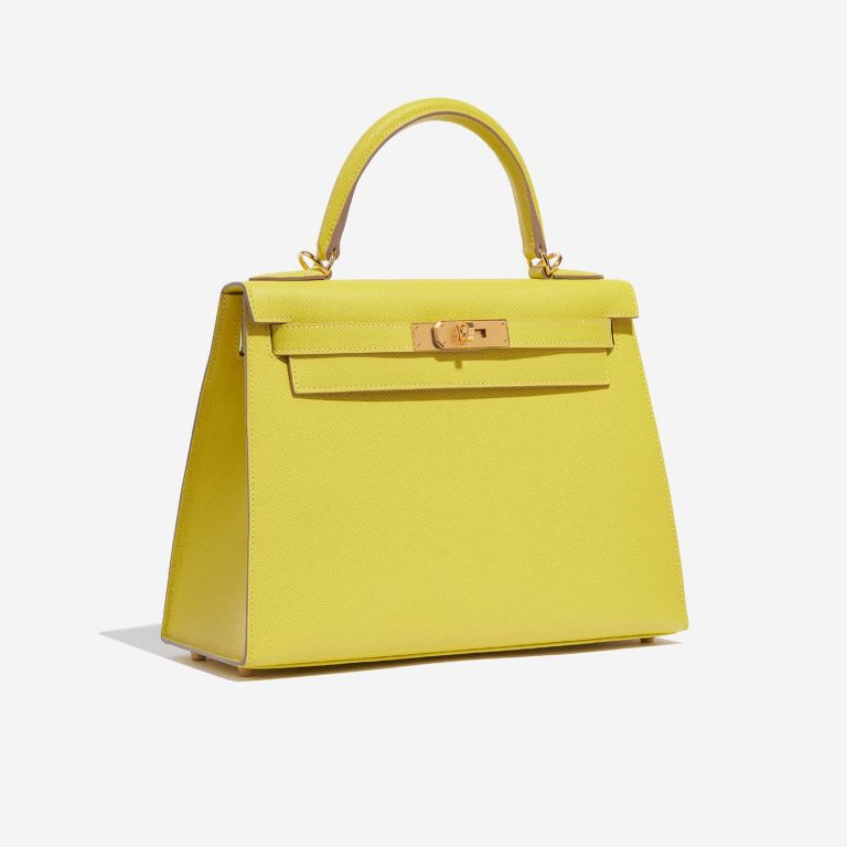 Hermès Kelly 28 Lime Side Front  | Sell your designer bag on Saclab.com