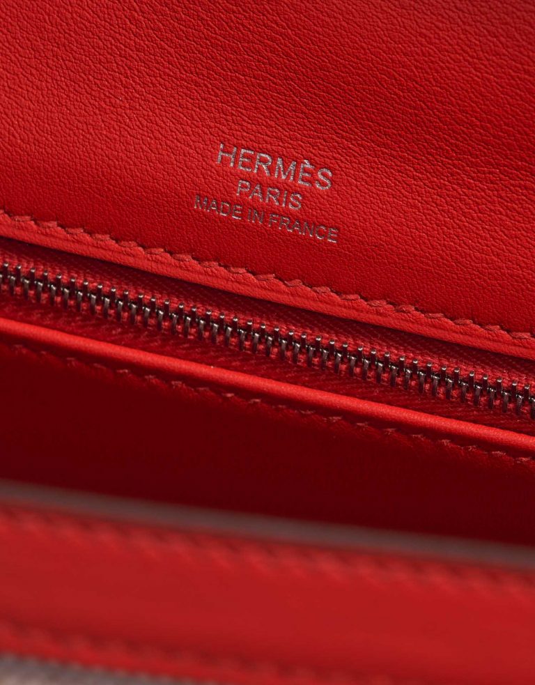 Hermès Kelly 28 RougeTomate-Ecru-Gold Logo  | Sell your designer bag on Saclab.com