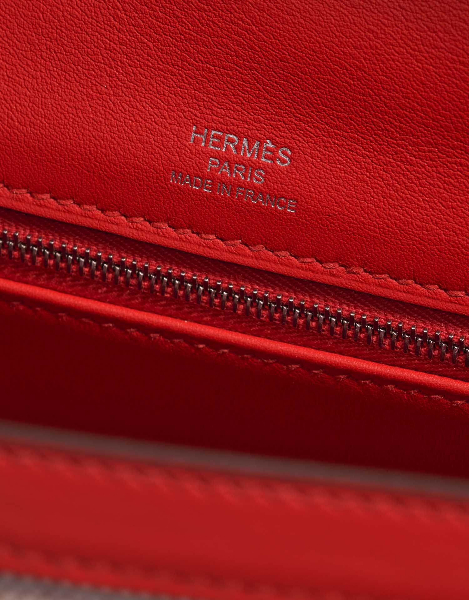HERMES KELLY 28 2WAY HAND BAG Swift Toile Quadrille Rouge Sellier SHW  3779LC327